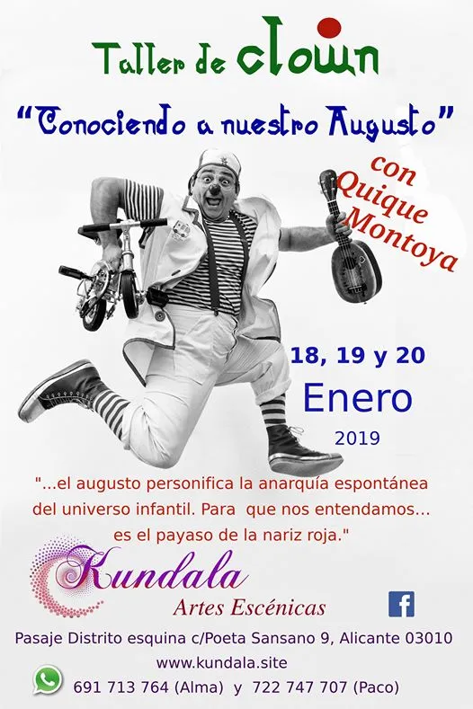 Taller de Clown "Conociendo a nuestro Augusto"