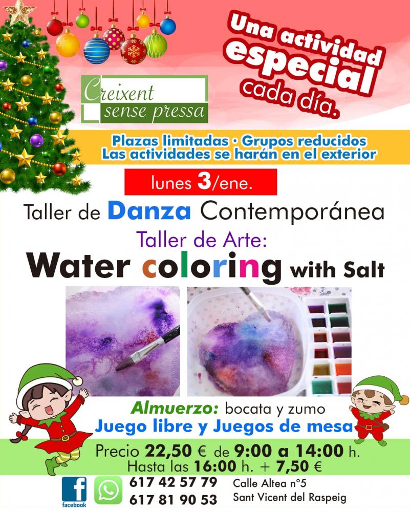 Taller de Danza Contemporánea y Water coloring with salt