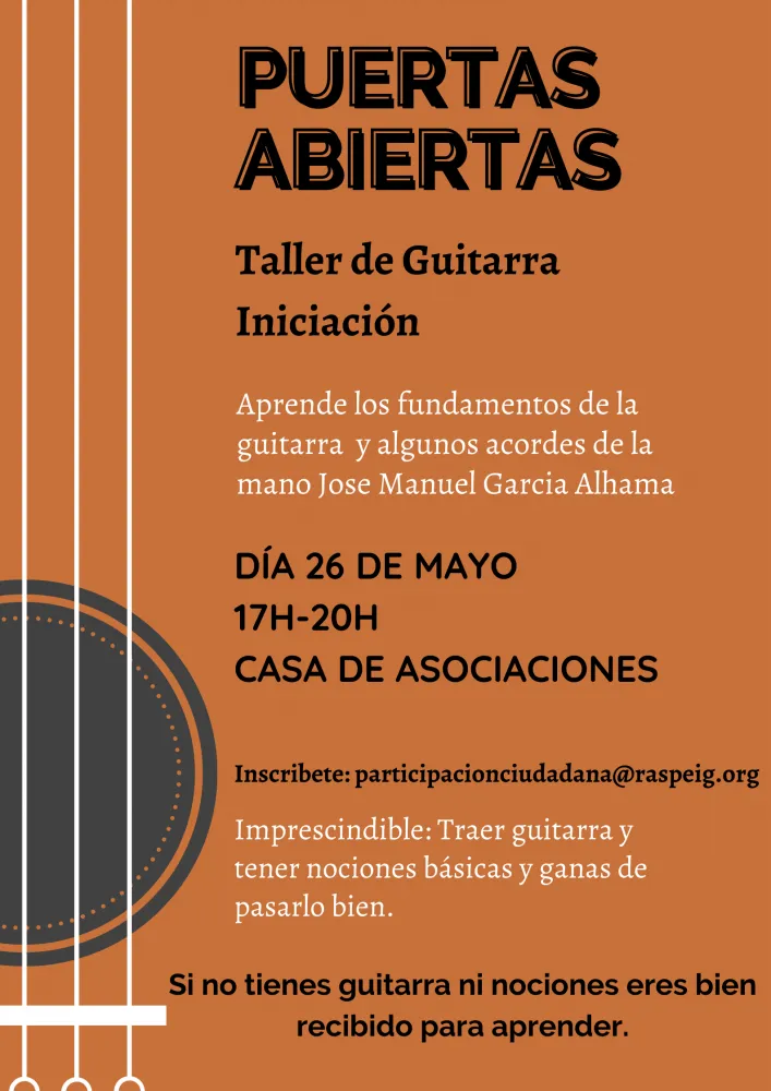 Taller de guitarra - Iniciación
