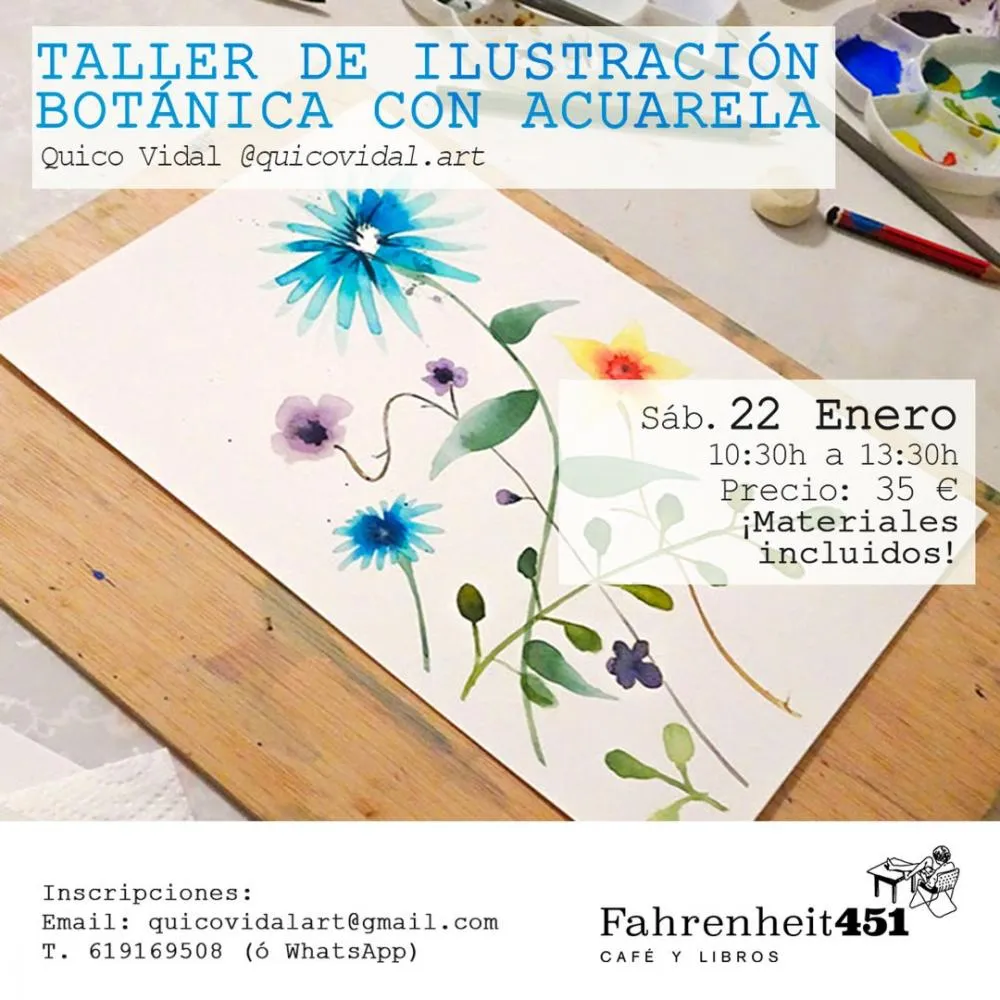 Taller de ilustración botánica con acuarela