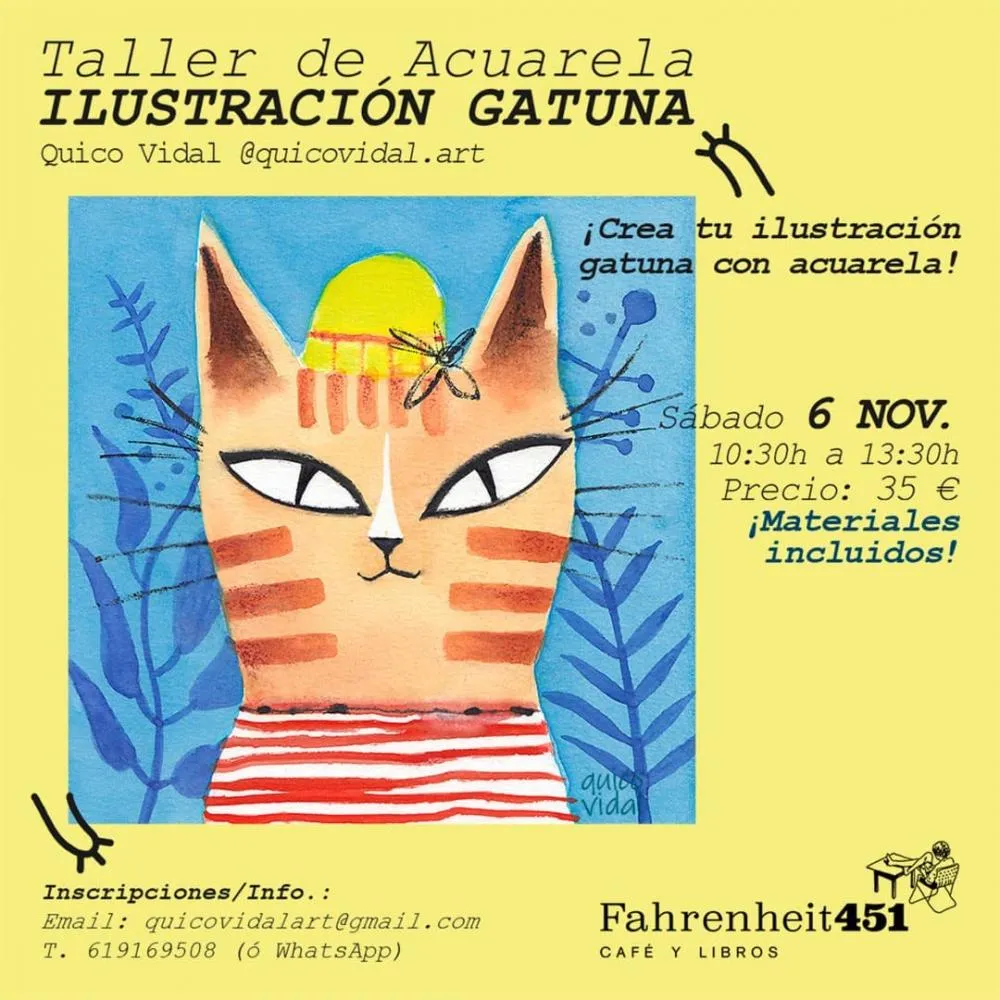 Taller de Ilustración Gatuna con Acuarela