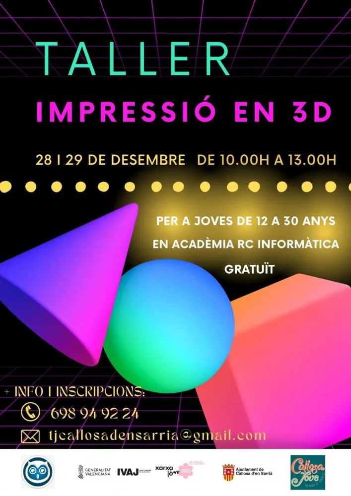 Taller de impressió en 3d / Taller de impresión en 3d