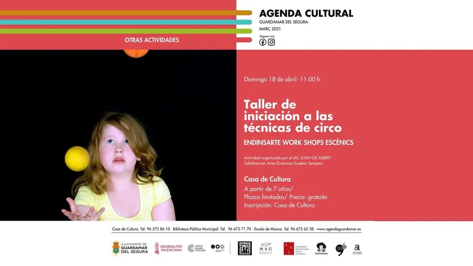 Taller de iniciación a las técnicas de circo, Endinsarte work shops escènics