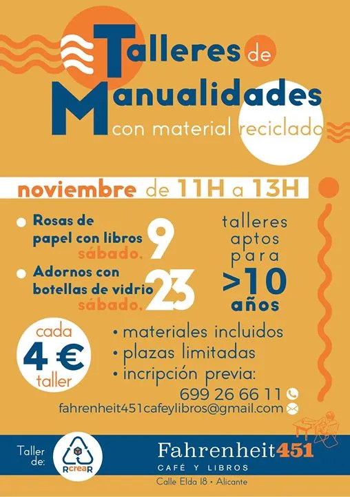 Taller de manualidades con materiales reciclados