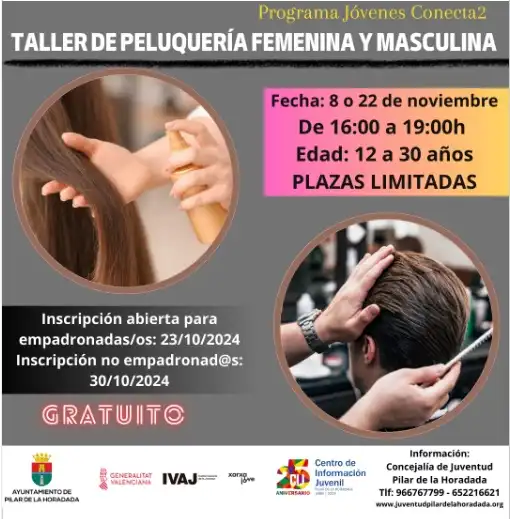 Taller de Peluquería Femenina y Masculina para Jóvenes