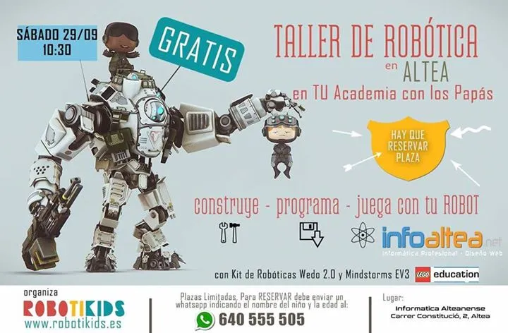 Taller de Robótica Gratis en Altea