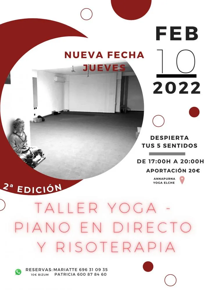 Taller de yoga piao en directo risoterapia