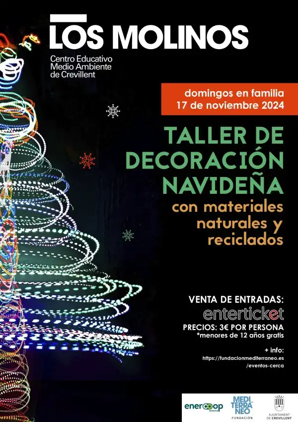 Taller Decoración Navideña ► Domingos en familia en el Cema Los Molinos