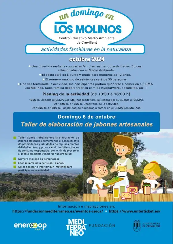 Taller elaboración jabones artesanales ► Domingos en familia en Cema Los Molinos T