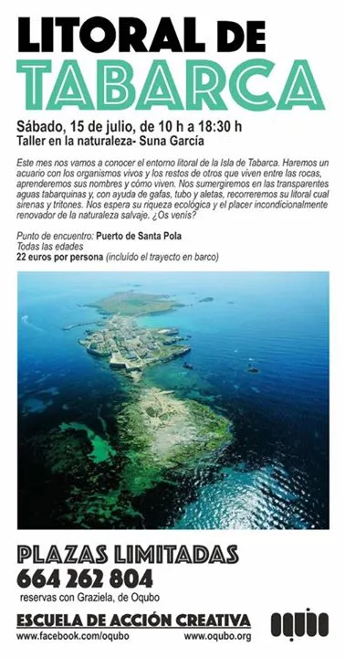 Taller en la naturaleza Litoral de Tabarca
