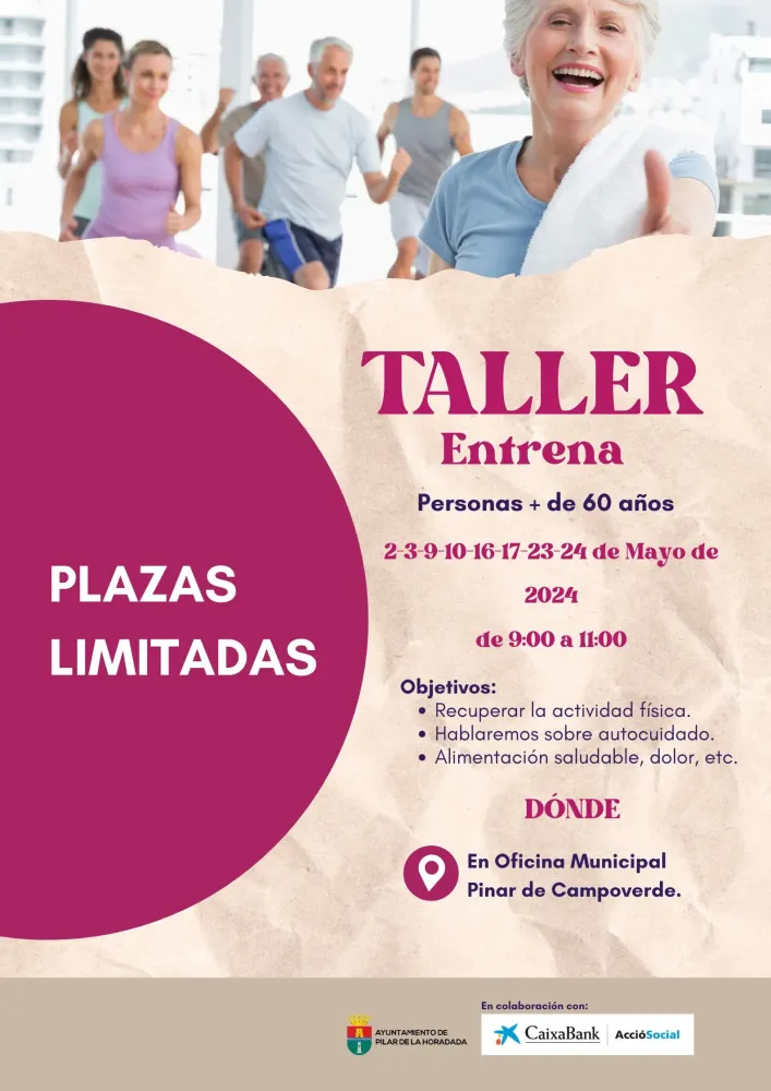 Taller Entrena para Mayores de 60 Años en Pilar de la Horadada