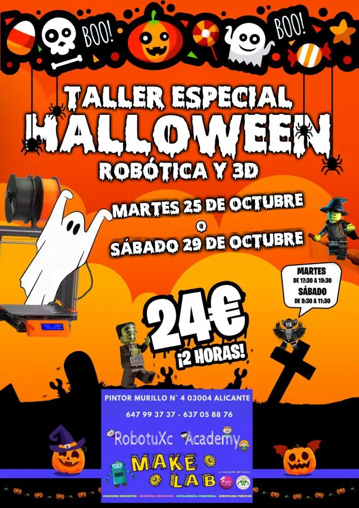 Taller especial Halloween de robótica y 3D