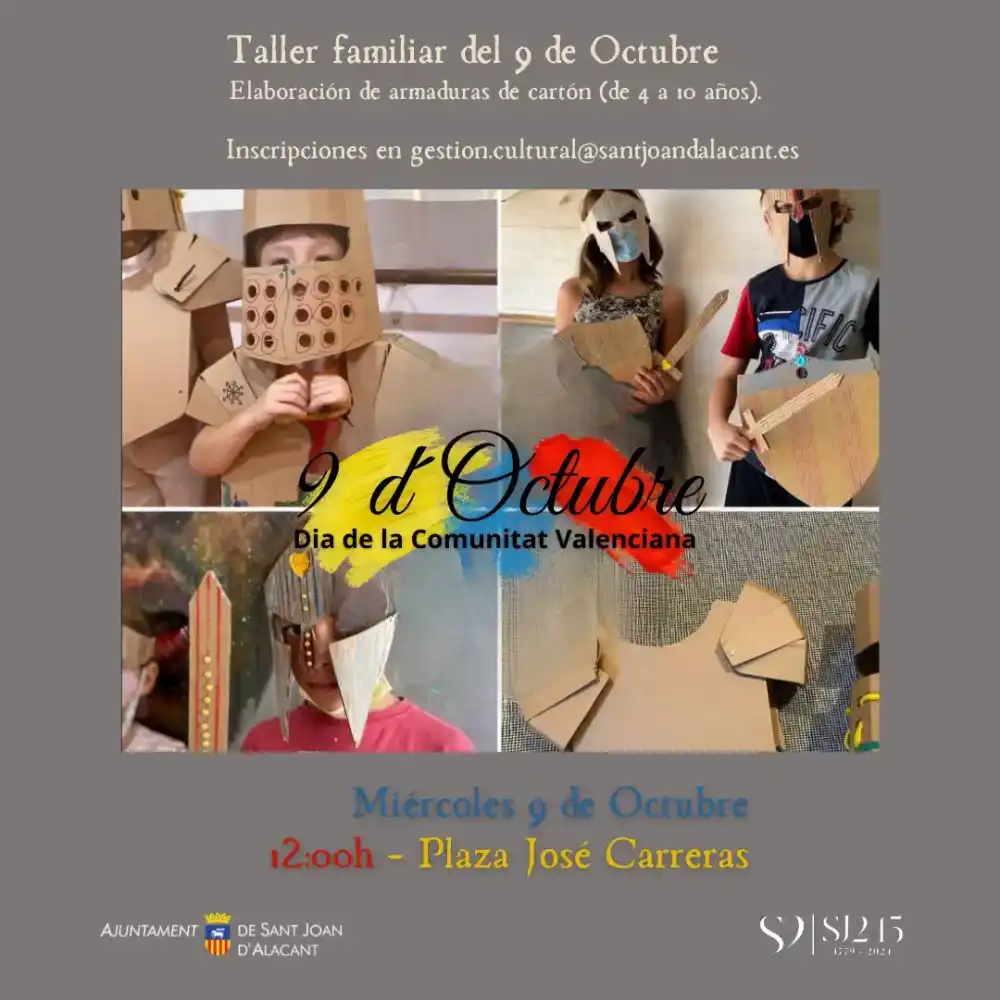 Taller familiar del 9 de Octubre Sant Joan d'Alacant 2024