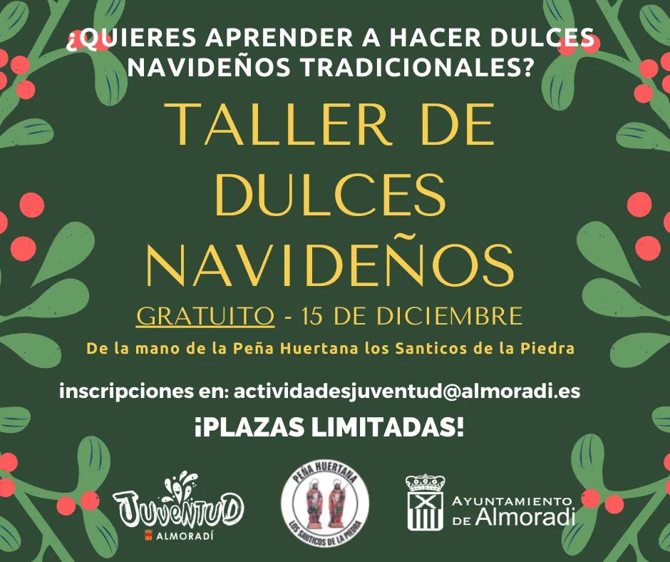 Taller gratuito de dulces navideños tradicionales