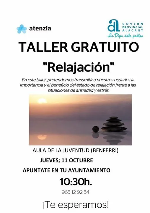 Taller gratuito de relajación en Benferri
