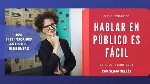 Taller Hablar en Público es Fácil. En Elche Coworking