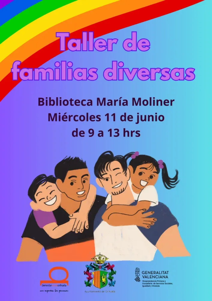 Taller infantil 'Familias Diversas' con motivo del Día del Orgullo Lgtbiqa+