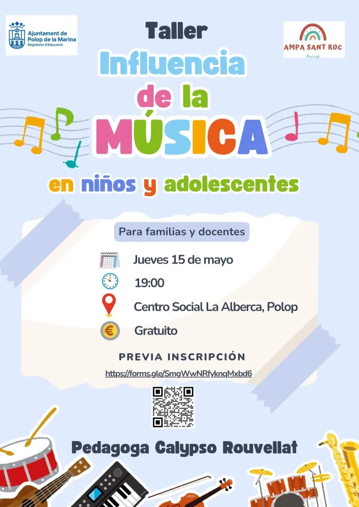 Taller Influencia de la música en niños y adolescentes