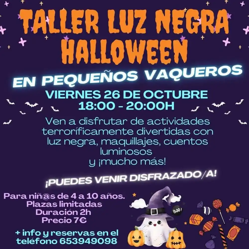 Taller Luz Negra Halloween