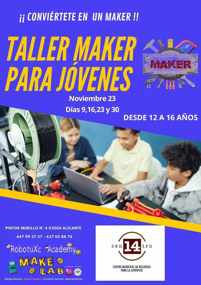 Taller Maker para jóvenes Noviembre 2023