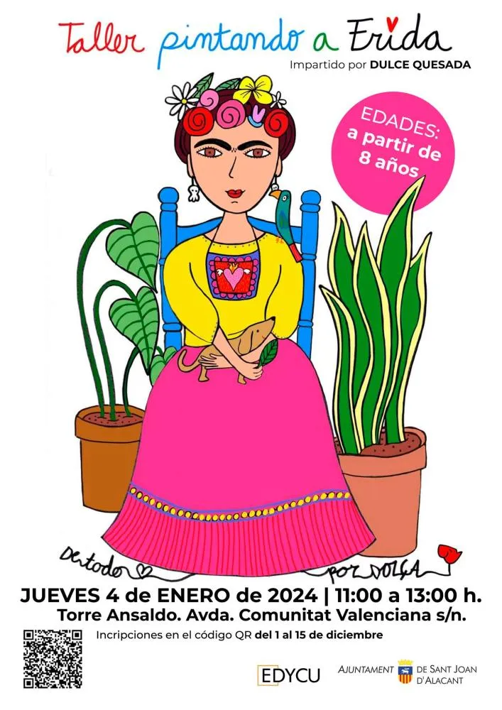 Taller pintando a Frida