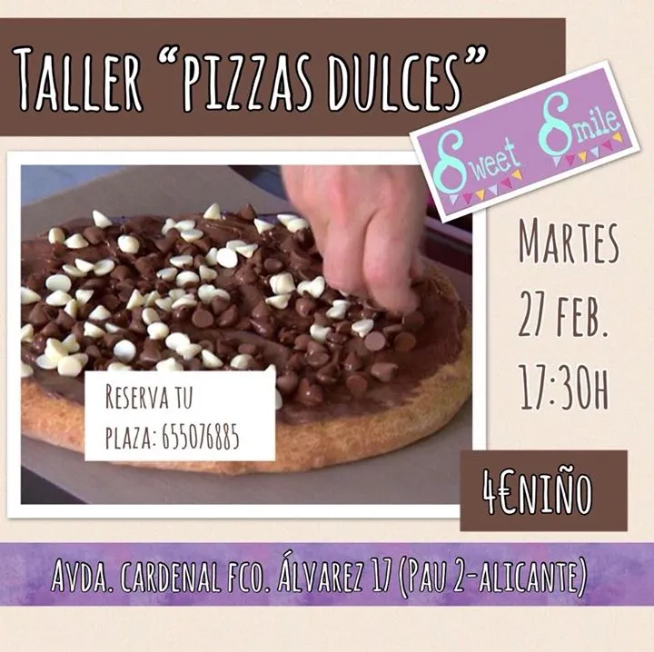 Taller pizzas dulces