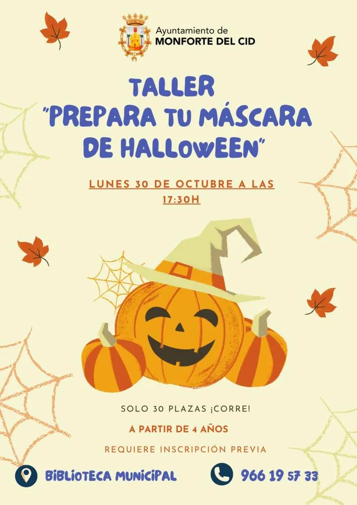 Taller "Prepara tu máscara de Halloween"