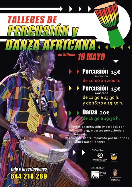 Talleres de percusión y danza africana