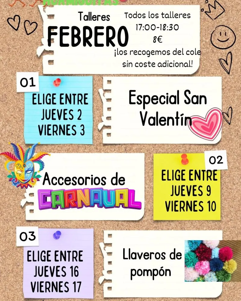 Talleres Febrero 2024 Ludoteca Hormiguitas