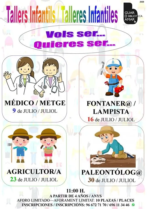 Talleres Infantiles Julio 2020 Guardamar del Segura