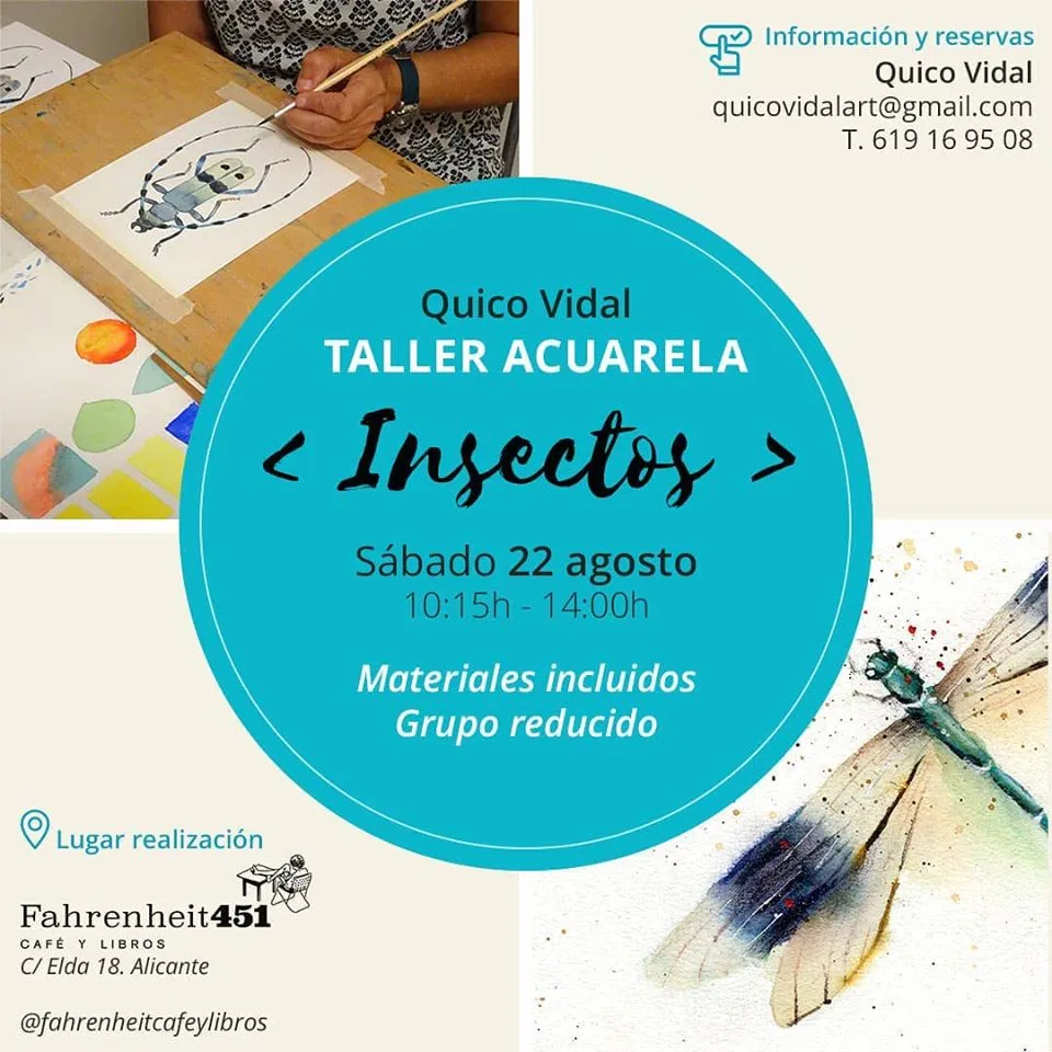 Talller de aucuarela insectos