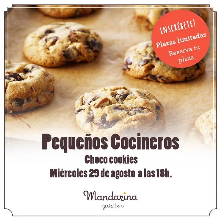 Tarde del miércoles de choco cookies en Mandarina garden