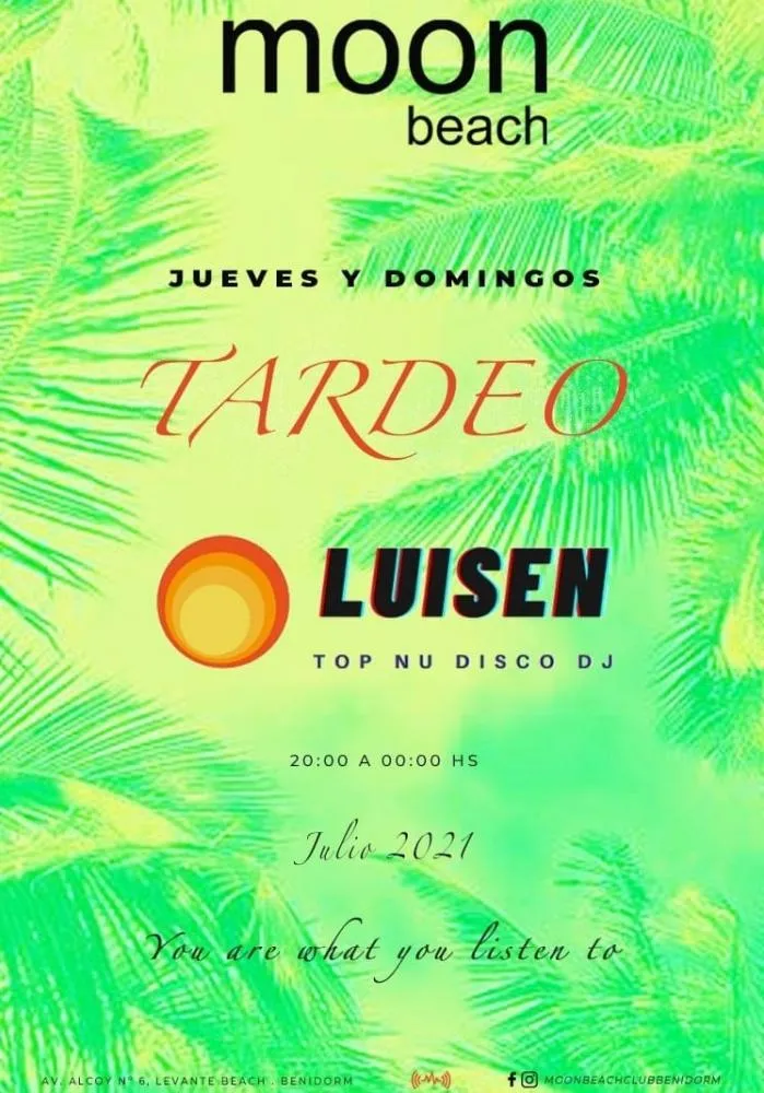 Tardeo en Moon Beach Club con Luisen Merino
