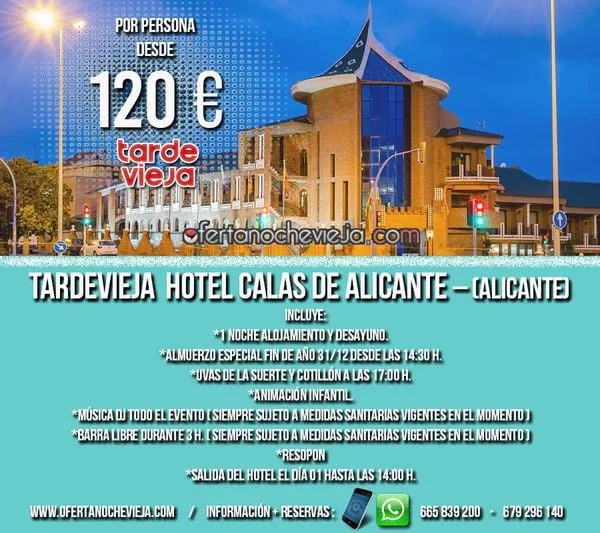 Tardevieja 2020 en Hotel Calas Alicante