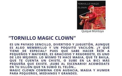 Teatro cómico de calle itinerante "Tornillo magic clown"
