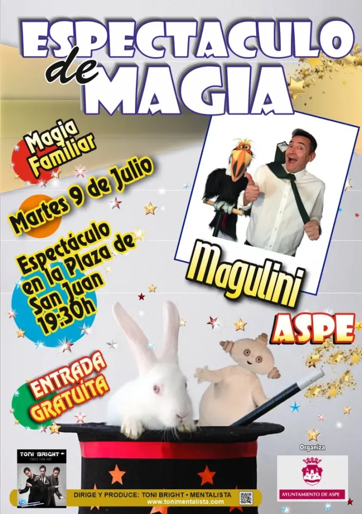 Teatro Infantil de Barrio. Espectáculo de magia a cargo del Mago Magulini.
