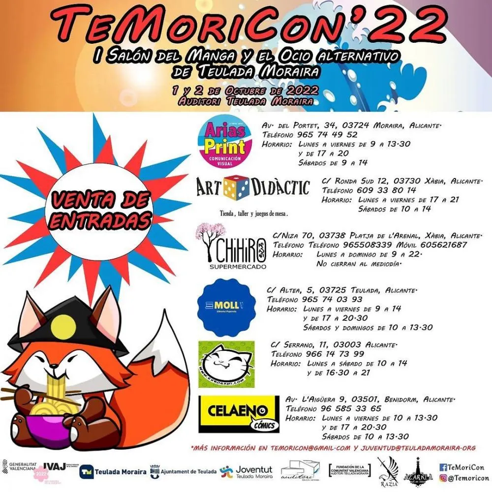 Temoricon '22-  1º Salón del Manga y Ocio Alternativo de Teulada Moraira