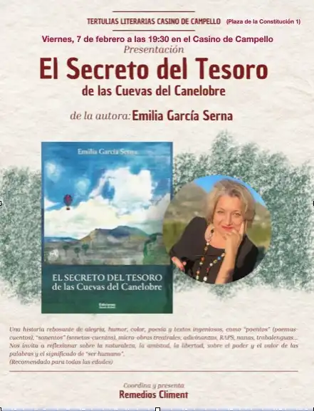 Tertulia literaria: " El secreto del tesoro de las Cuevas de Canelobre"