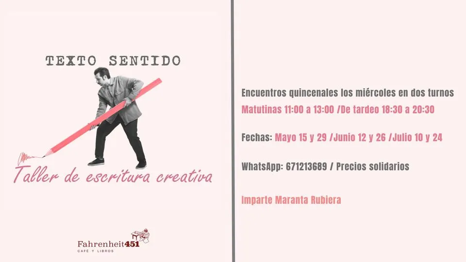 Texto Sentido: *Taller de escritura creativa*