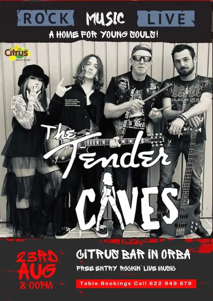 The Tender Caves en concierto