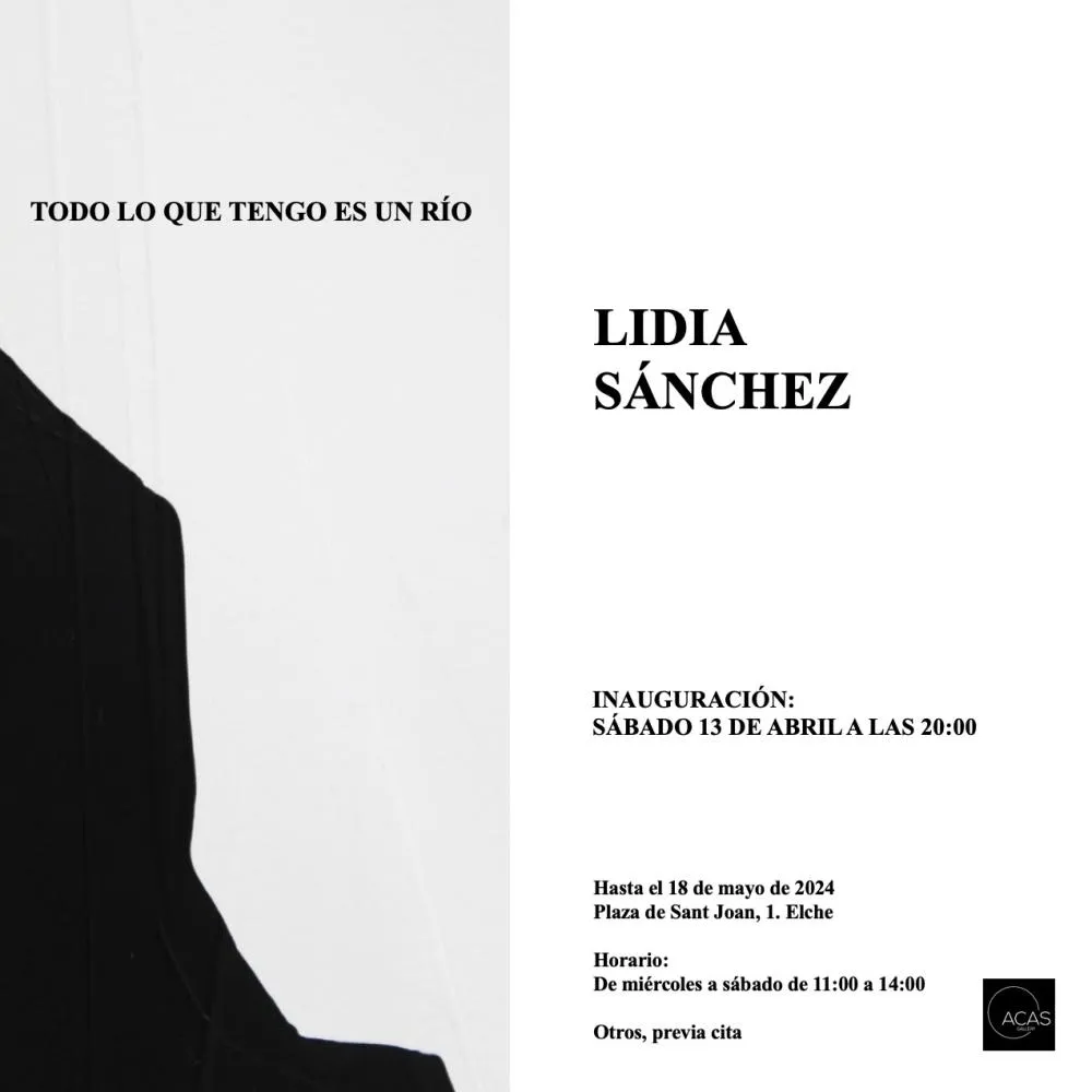 Todo lo que tengo es un río. Lidia Sánchez