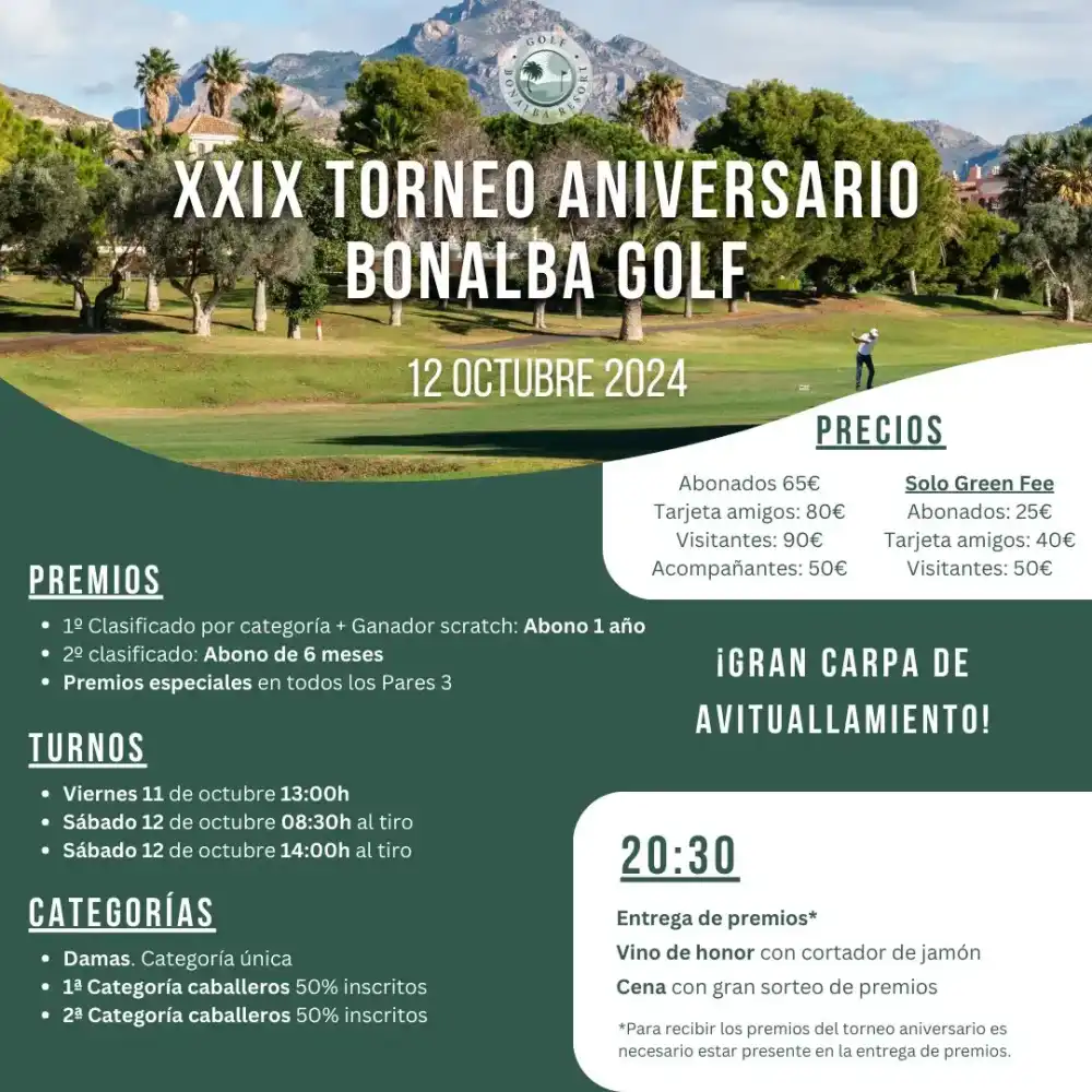 Torneo Aniversario Bonalba Golf 2024