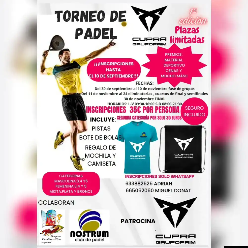 Torneo de Padel Foguera Carolinas Altas