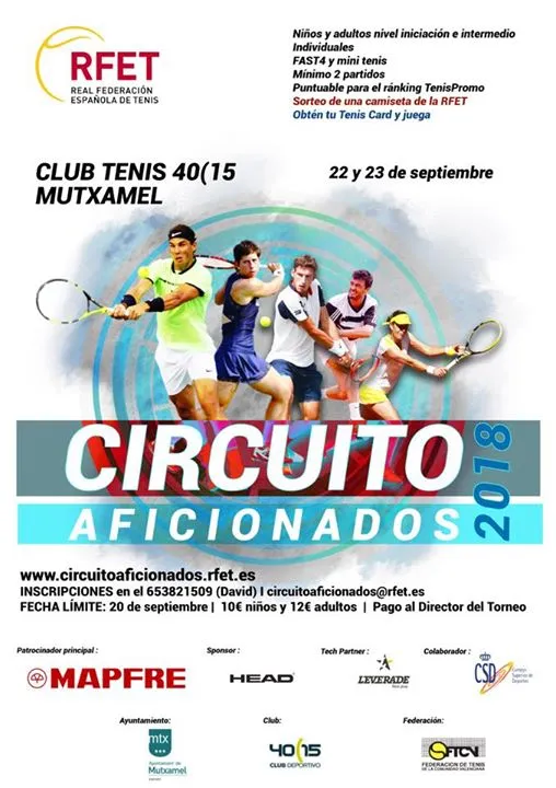 Torneo Federado de Tenis Amateur en Alicante