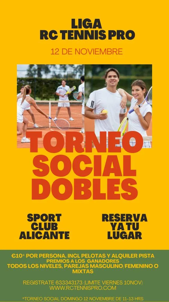 Torneo Social Dobles - Liga RC Tennis Pro