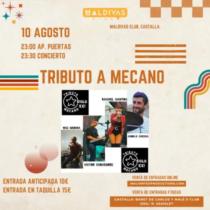 Tributo a Mecano por la banda S.XXI. 10 de agosto.