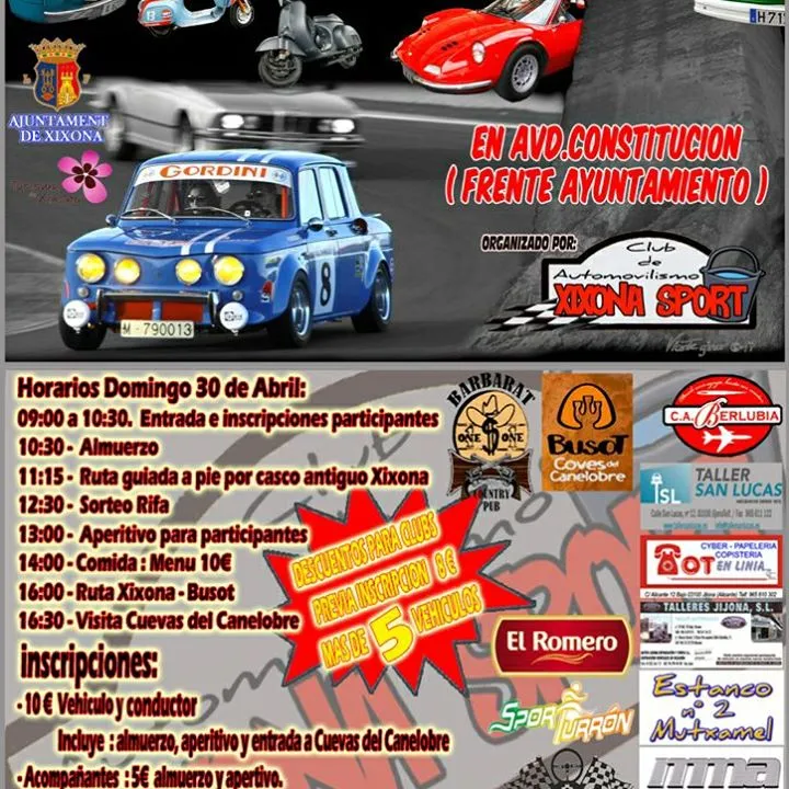 V Concentracion de Coches y Motos Clásicos de Xixona