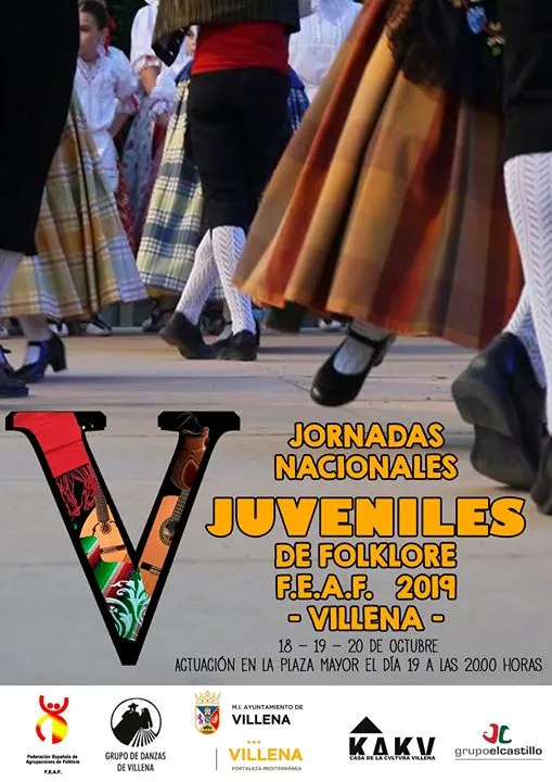 V Jornadas Nacionales Juveniles de Folklore de Villena 2019