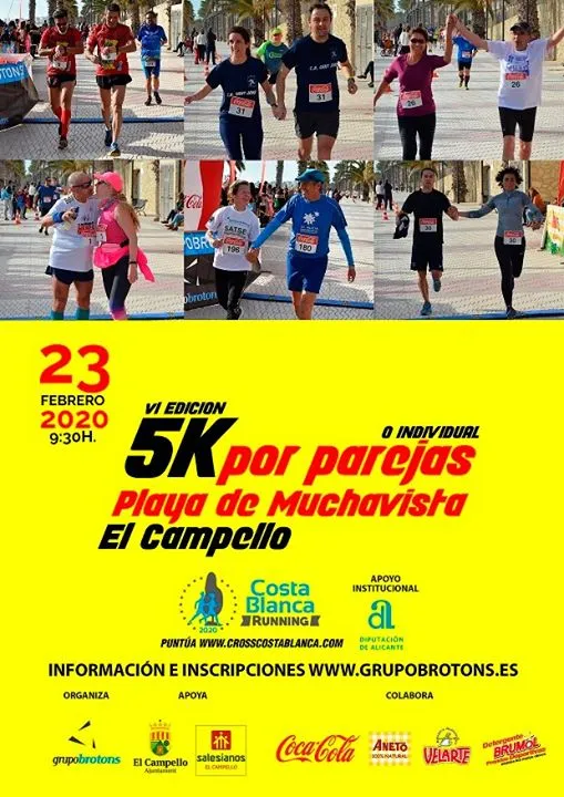 VI 5K por parejas playa Muchavista 2020