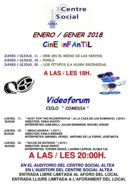 Videoforum Ciclo "Comedia" y Cine Infantil